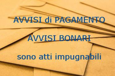 avviso bonario atto impugnabile autonomamente