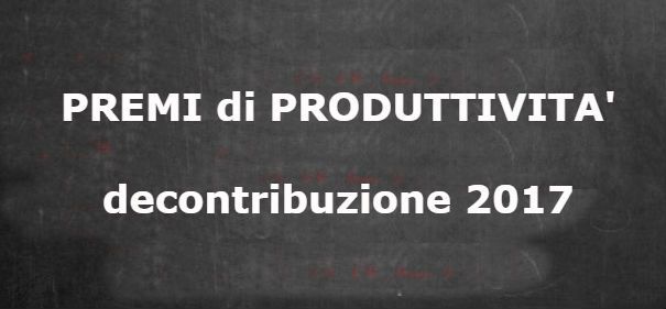 premi di produttività