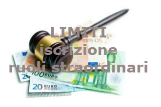 iscrizione ruoli straordinari - limiti