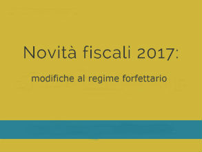 regime forfettario: novità 2017