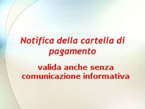 Notifica della cartella di pagamento