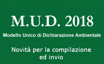 MUD 2018 - novità di compilazione ed invio