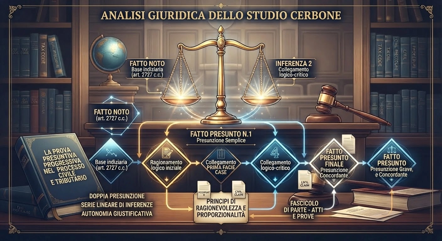 La prova presuntiva progressiva nel processo civile e tributario: doppia presunzione, serie lineare di inferenze e autonomia giustificativa